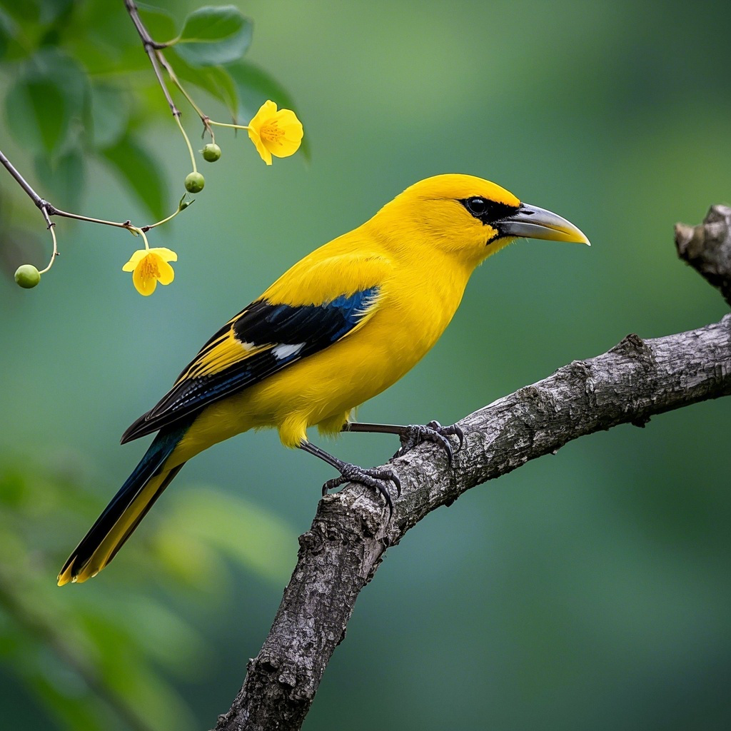 The Enchanting World of the Yellow Oriole: Nature’s Melodic Wonder
