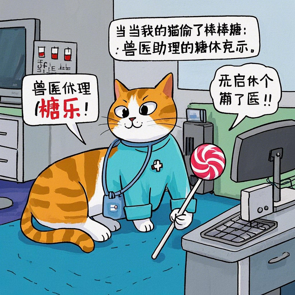 “When My Cat Stole a Lollipop: A Vet Assistant’s Sugar Shock Revelation”