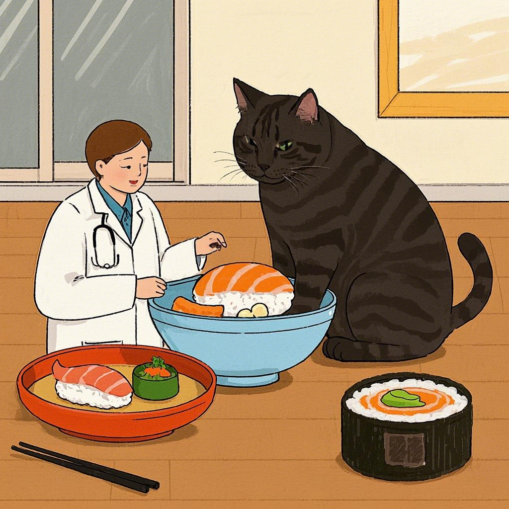 “The Rice Bowl Dilemma: What Happened When My Cat Stole My Sushi (And Why Vets Aren’t Impressed)”